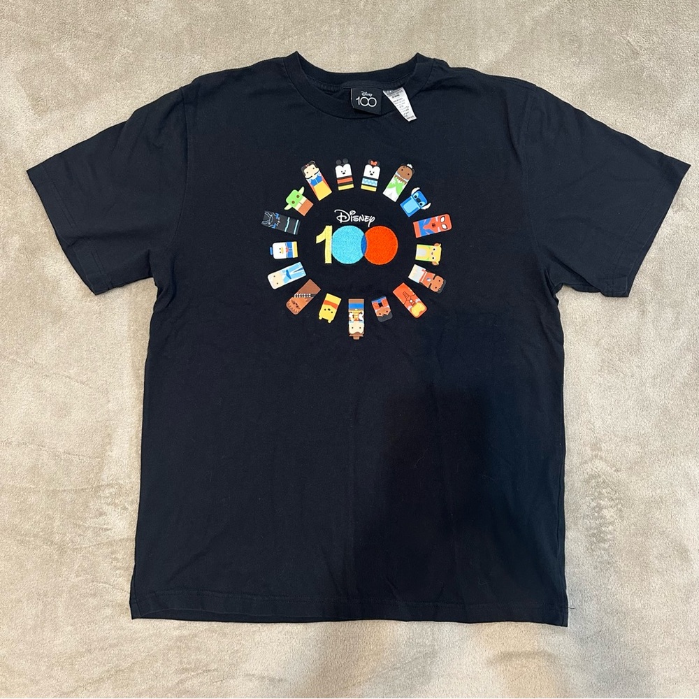Disney Black Short Sleeve Tee with Vibrant Graphic